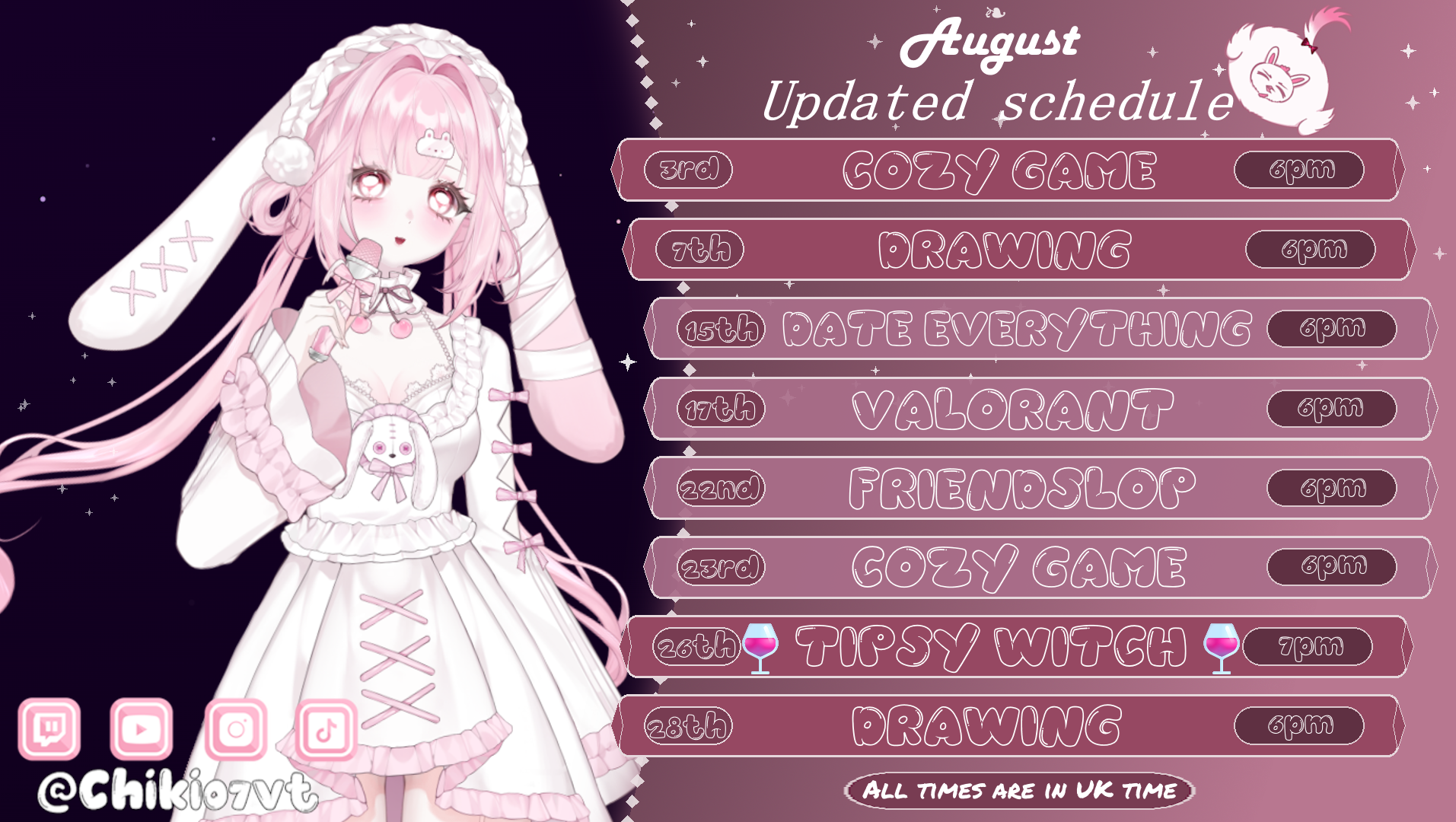 chiki07vt — monthly stream schedule